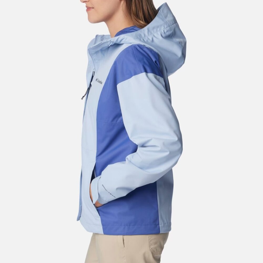 Columbia Women's Hikebound Rain Coat Jacket Omni-Tech Waterproof Blue Size 1X - Picture 5 of 9